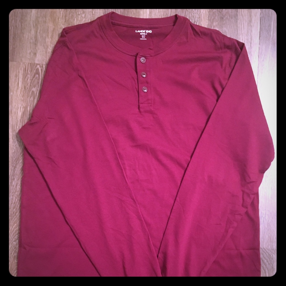 Land’s End Super- T Long Sleeve Henley